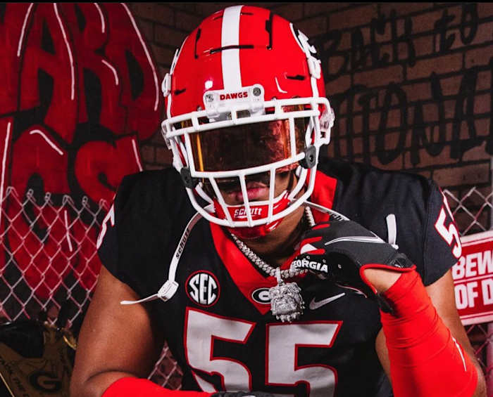 Georgia football offensive line commit Michael Uini. 